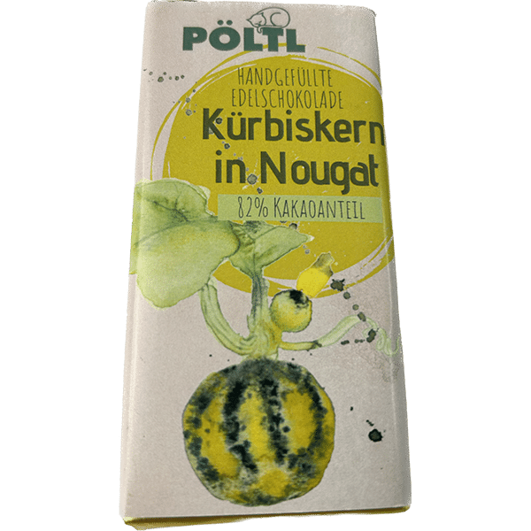 Kürbiskern in Nougat Schokolade